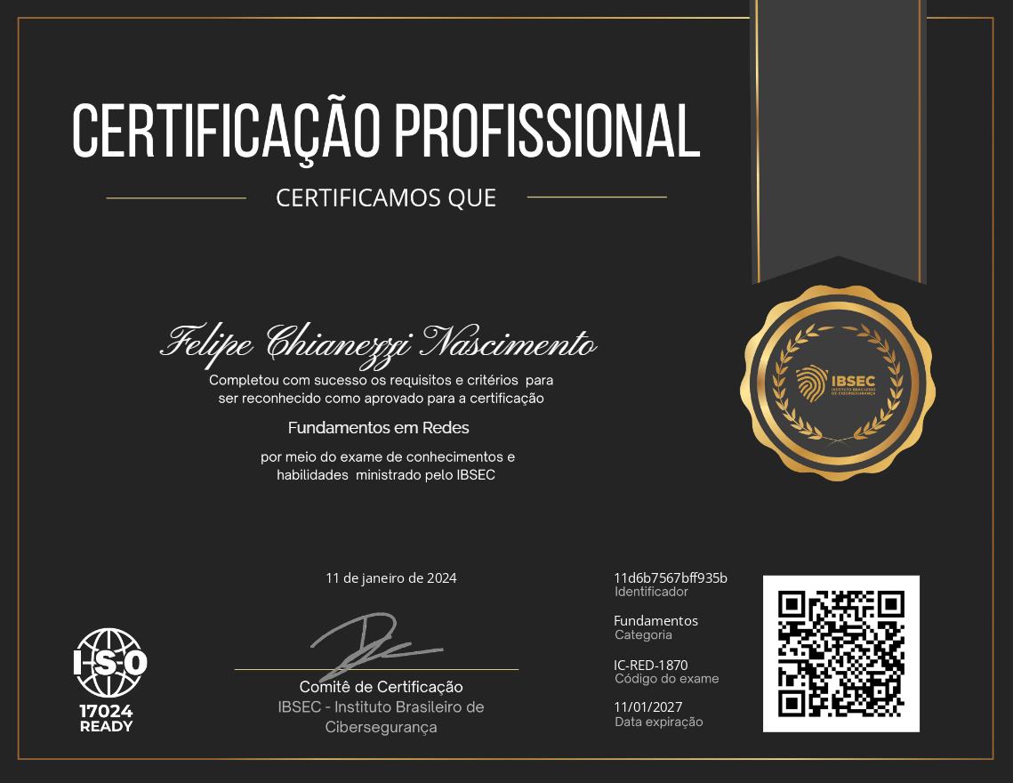 Certificado Fundamentos em Redes