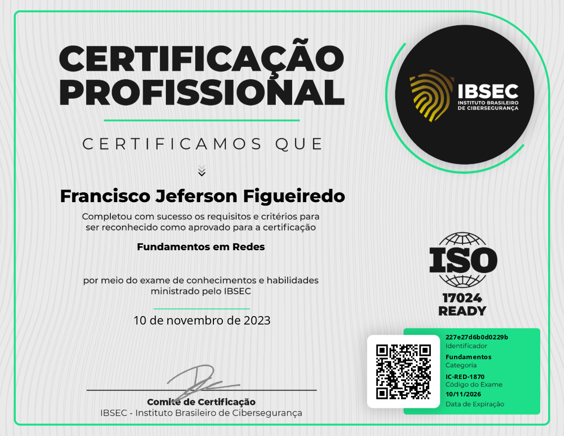 Certificado Fundamentos em Redes