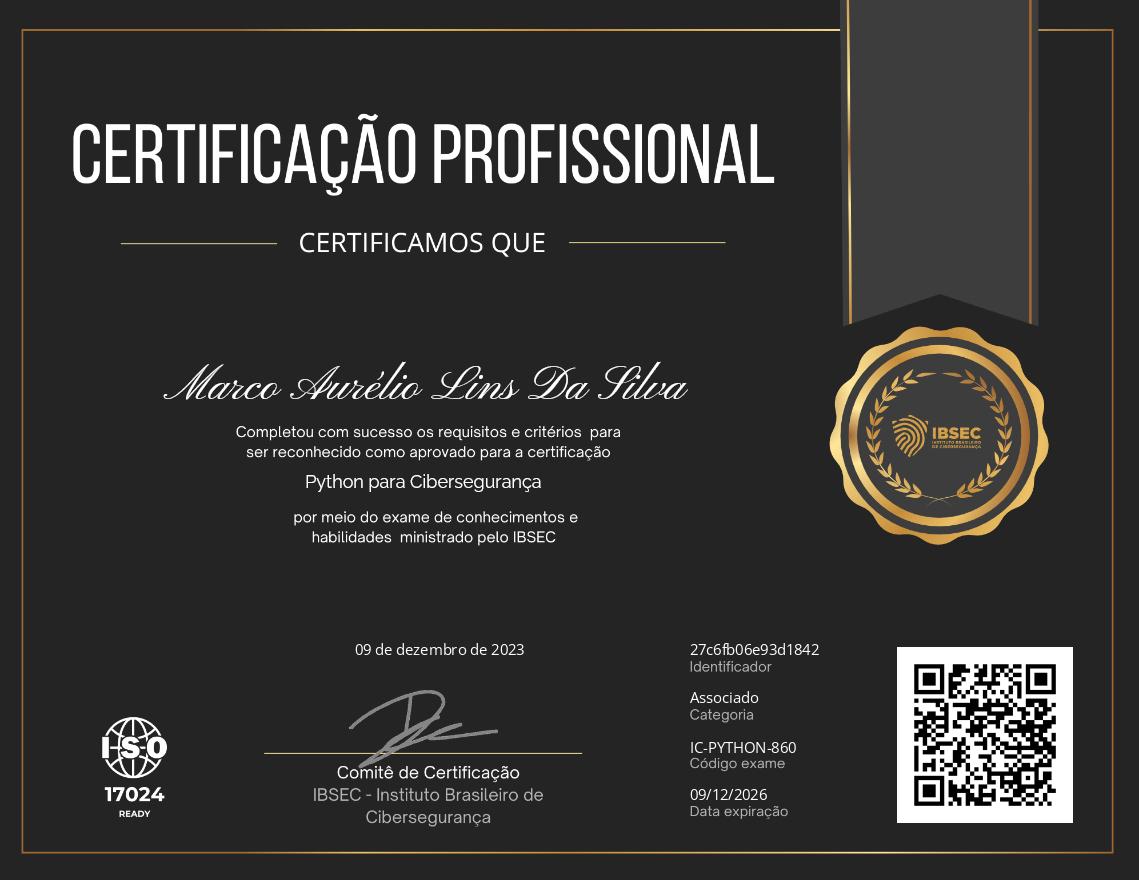 Certificado Python para Cibersegurança