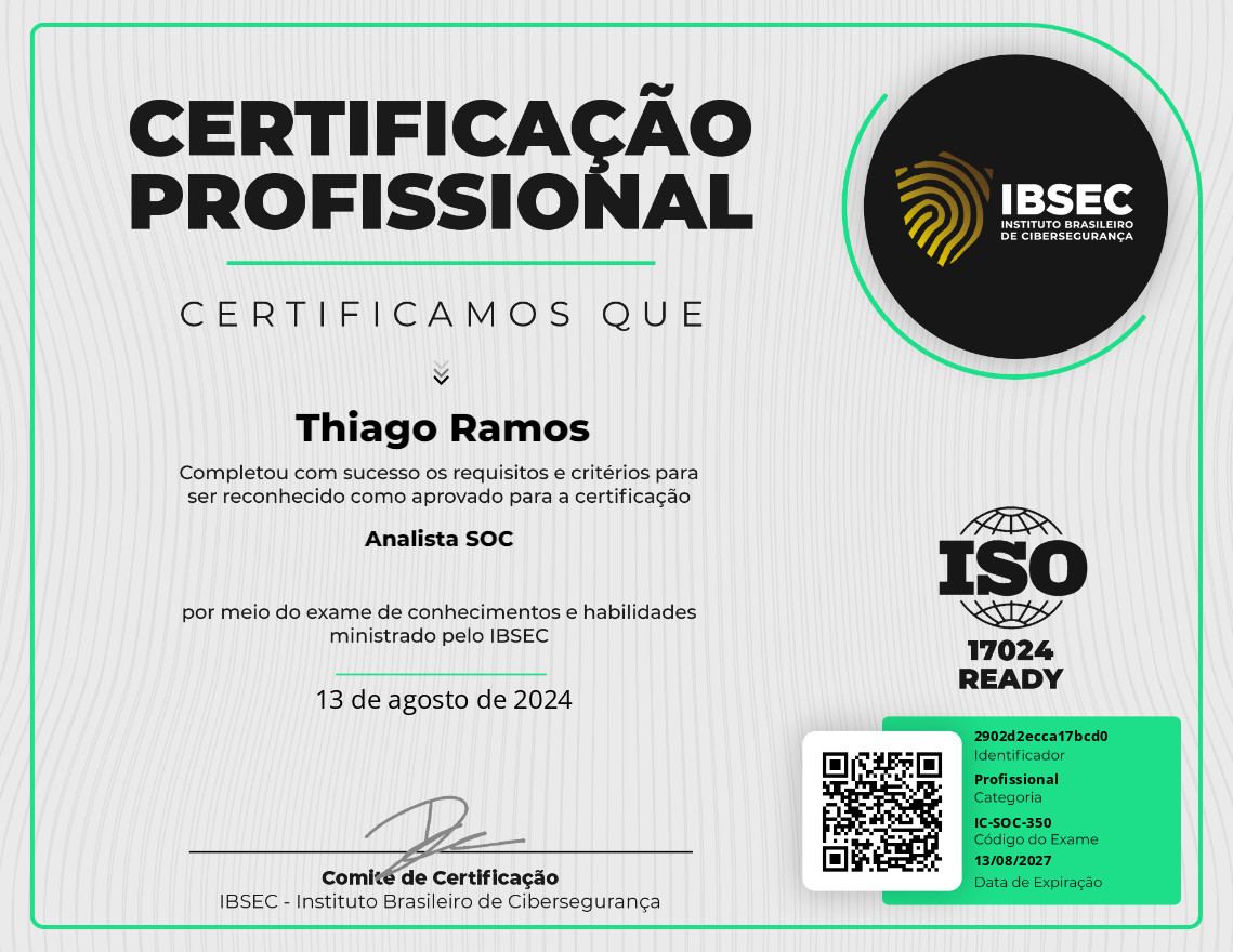 Certificado Analista SOC