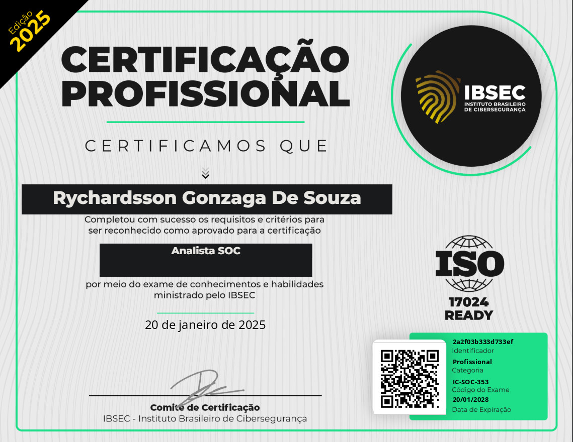 Certificado Analista SOC