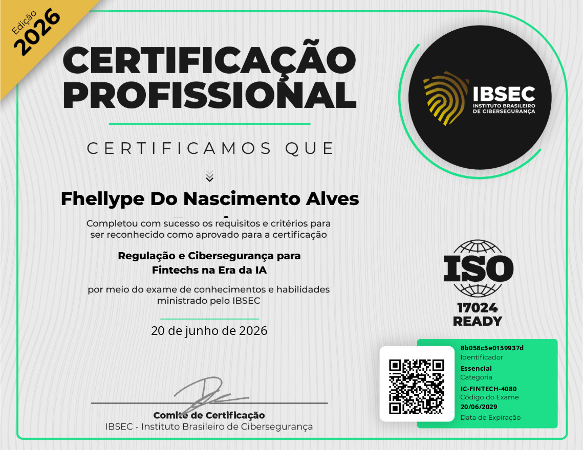 Certificado Regulação e Cibersegurança para Fintechs na Era da IA
