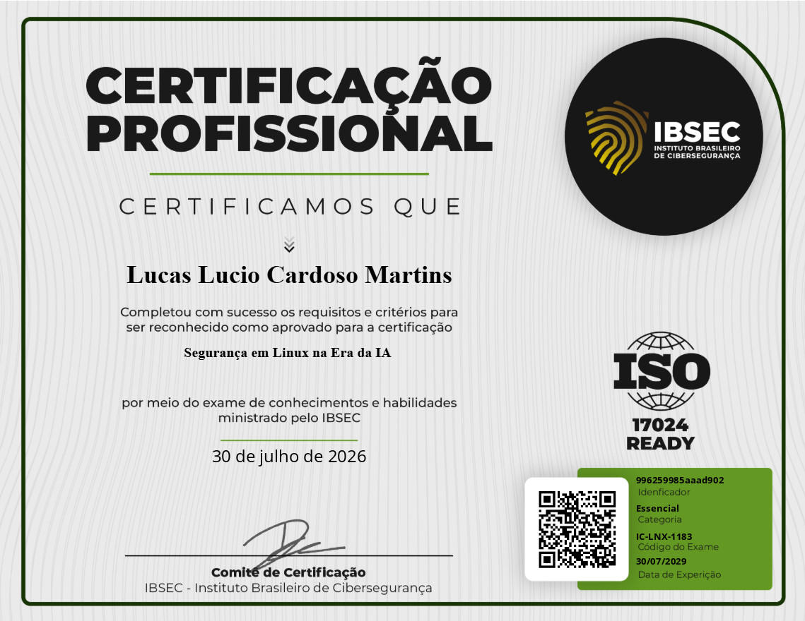 Certificado Segurança em Linux na Era da IA