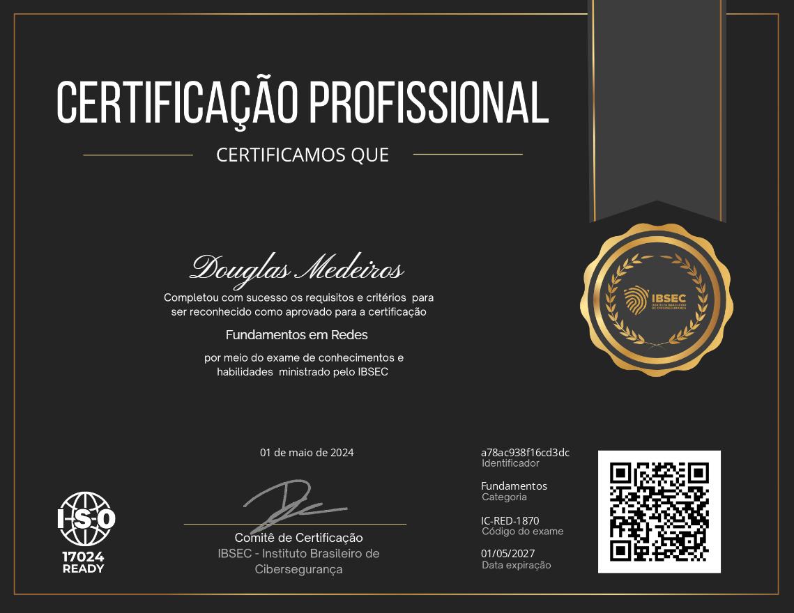 Certificado Fundamentos em Redes