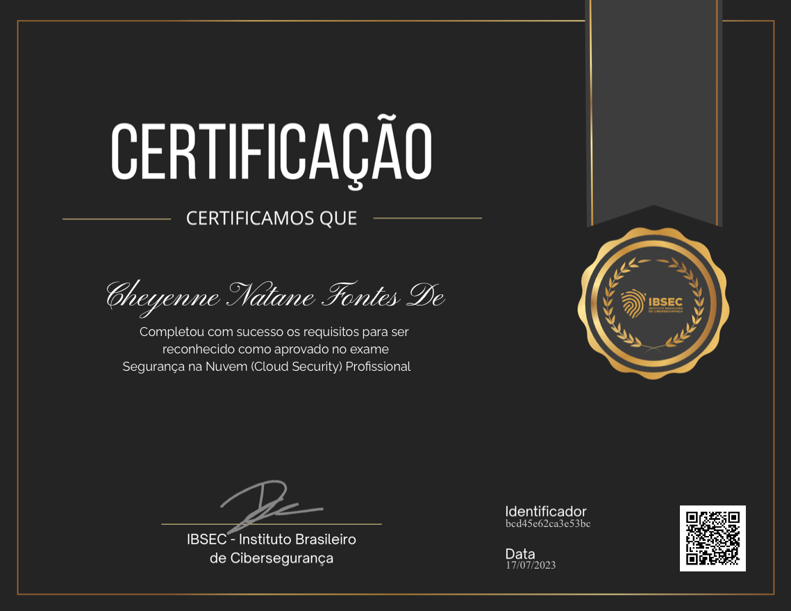Certificado Segurança na Nuvem (Cloud Security)