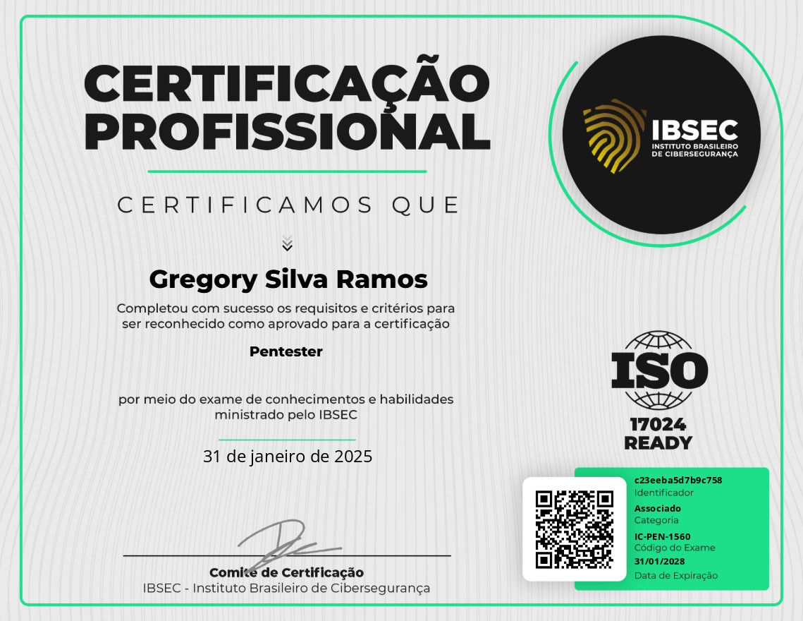 Certificado Pentester