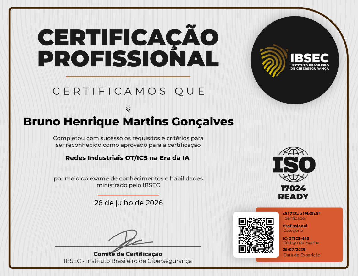 Certificado Redes Industriais OT/ICS na Era da IA