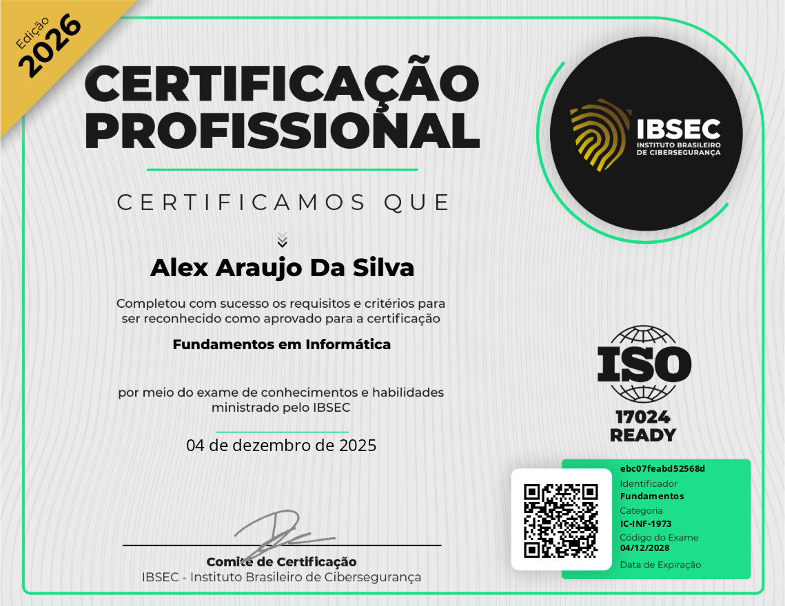 Certificado Fundamentos em Informática